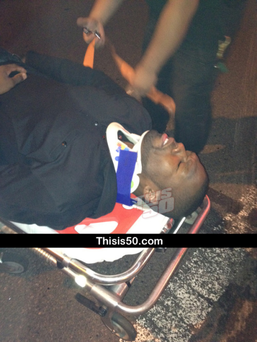 50 Cent Bullet-proof Suv Got Into A Car Accident Last Night, He Left On 