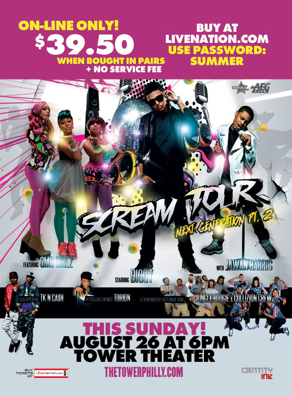 EVENT Scream Tour Starring Diggy Simmons, OMG Girlz and more (Aug 26th