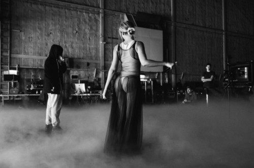 Beyonce rehearsing for her Grammy performance