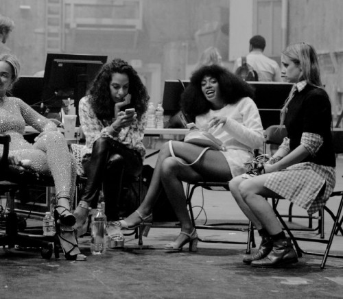 Beyonce rehearsing for her Grammy performance