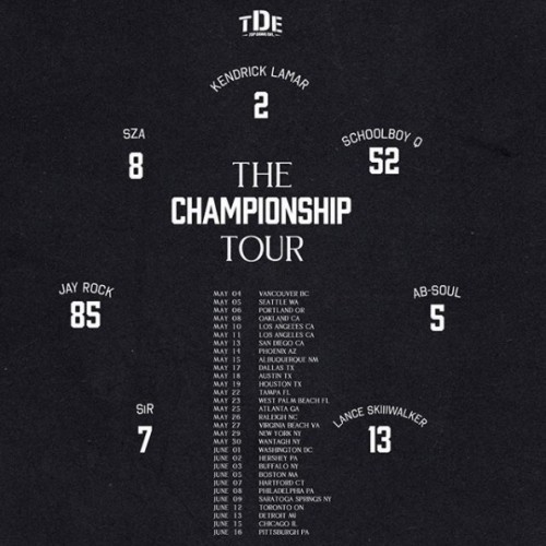 TDE Announce ‘The Championship Tour’ Home of Hip Hop Videos & Rap