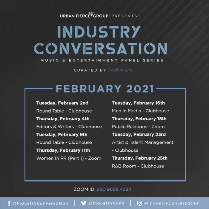 industryconv_feblist Urban Fierce Group Is Back With Their Music Industry Panel Series: Industry Conversations 