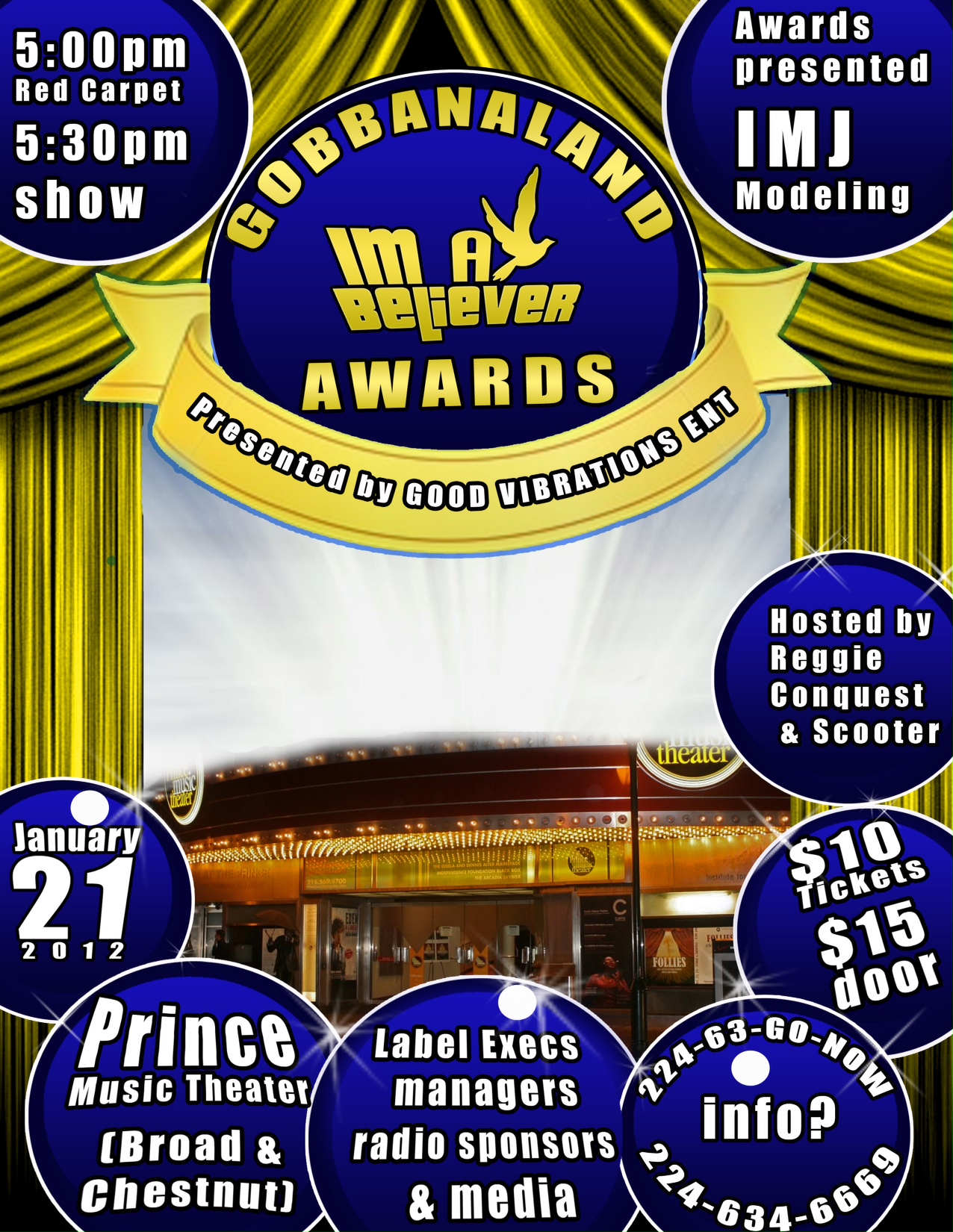 photo4 2012 Gobbana Land Award Show (1/21/11 at Prince Music Theater in Phila, Pa)  