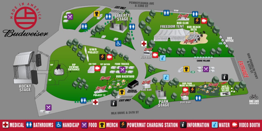 Budweiser Made In America Festival Schedule and Park Map Released ...