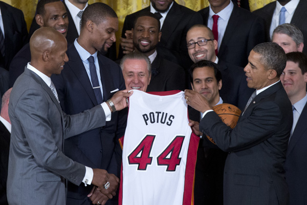 heat-white-house-header Presidential Heatles: The Miami Heat Visit the White House (Video) 