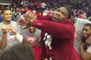 Philadelphia 76ers Rookie Joel Embiid Does The Shmoney Dance During Pre-Game Warmups (VIDEO)