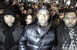 Kevin Liles, Nas, & Russell Simmons Participate In “Millions March NYC” (Photos)