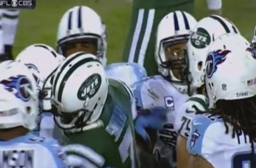 Geno Smith Gets Punched in the Helmet, Fight Breaks Out During Jets-Titans Game (Video)