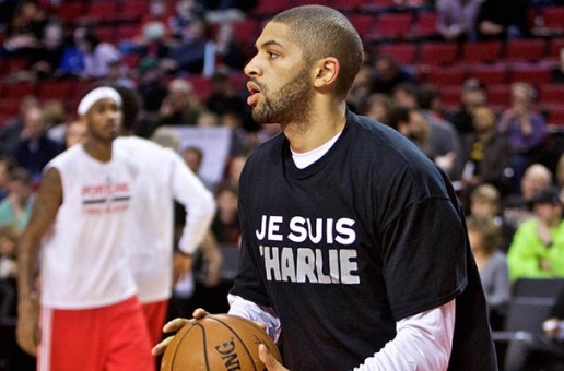Je Suis Charlie: Nicolas Batum And Others Wear Warmups To Honor Victims Of Charlie Hebdo Attack (Photo)