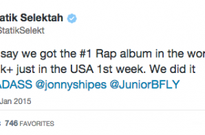 Statik Selektah Tweets, Joey Bada$$ Album Hits #1!