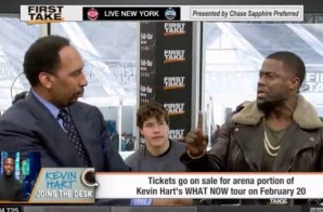 Fabolous, Nelly, & 3 Time NBA All Star Celebrity Game MVP Kevin Hart Visit ESPN First Take (Video)