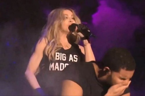 Madonna_Kisses_Drake-500x333 Drake Performs At Coachella, Exchanges Kiss With Madonna On Stage (Video)  