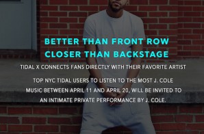 Tidal To Launch Tidal X Offline Experience Series With Private J. Cole Concert