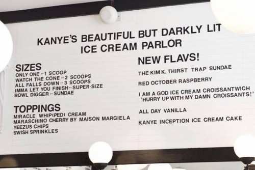 kanyes-beautiful-but-darkly-lit-ice-cream-parlor-in-nyc-6-500x334 Kanye's Beautiful But Darkly Lit Ice Cream Parlor Opens In NYC!  