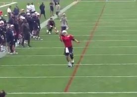 Tom Brady Makes A Nice One Handed Touchdown Catch During Patriots Training Camp (Video)