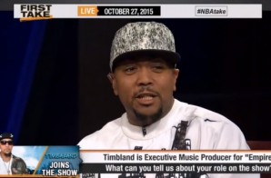 Timbaland Hits The Set Of ESPN’s First Take For The ‘Great Debate’! (Video)