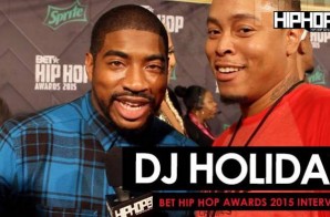 DJ Holiday Talks Being The BET Awards Official DJ, The Million Man March, Streetz 94.5 & More On The 2015 BET Hip-Hop Awards Green Carpet (Video)