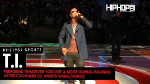 unnamed-2-2-500x279 T.I. Performs "Whatever You Like" & More During Halftime At The Cavaliers vs. Hawks Game (Video) 