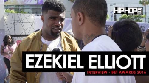 eze-500x279 Ezekiel Elliott Talks Playing For The Dallas Cowboys, Learning From Michael Irvin, The Ohio State Buckeyes & More On The 2016 BET Awards Red Carpet (Video) 