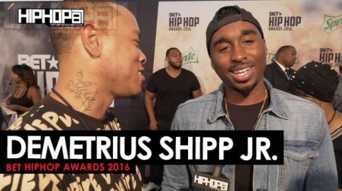 2pac-500x279 Demetrius Shipp Talks 'All Eyez On Me', Playing Tupac Shakur & More on the 2016 BET Hip Hop Awards Green Carpet with HHS1987 (Video) 