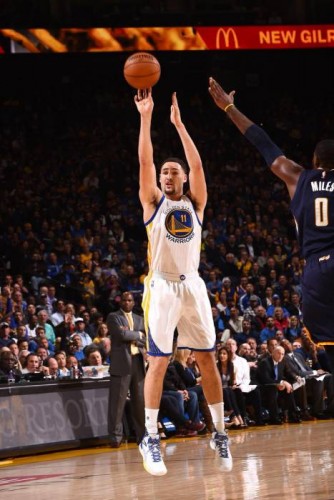 klay-1-334x500 Deadpool: Warriors Splash Brother Klay Thompson Explodes For 60 Points in 29 Minutes (Video)  