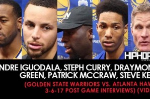 Steph Curry, Draymond Green, Patrick McCaw, Steve Kerr (Golden State Warriors vs. Atlanta Hawks 3-6-17 Post Game Interviews) (Video)