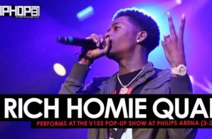 Rich Homie Quan Performs “Walk Thru” and Debuts his New Record “Replay” at the V103 Pop-Up Show at Philips Arena (3-25-17) (Video)