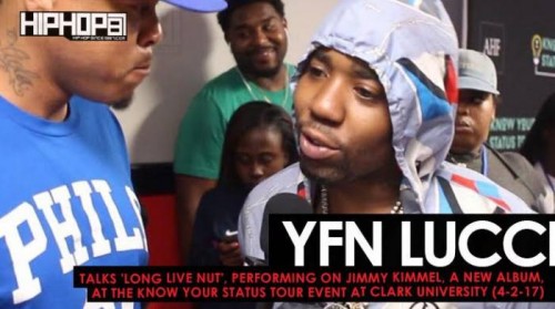 lucci-500x279 YFN Lucci Talks 'Long Live Nut', Performing On Jimmy Kimmel, A New Album, at the Know Your Status Tour Event at Clark University (4-20-17) (Video)  