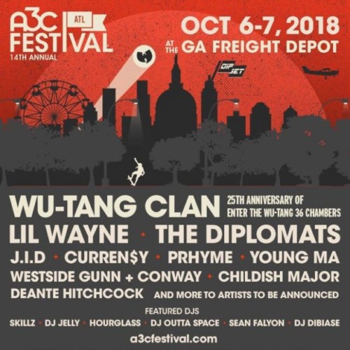 a3c-full-500x500 Wu-Tang Clan x Lil Wayne x The Diplomats & More Set To Perform at the 2018 A3C Festival in Atlanta  