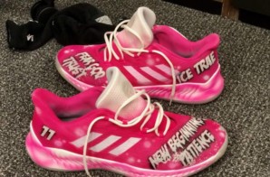 Trae Young Shows Off His Kickstradomis Created “Breast Cancer Awareness Ice Trae” Custom Harden B/E 2 (VIDEO)