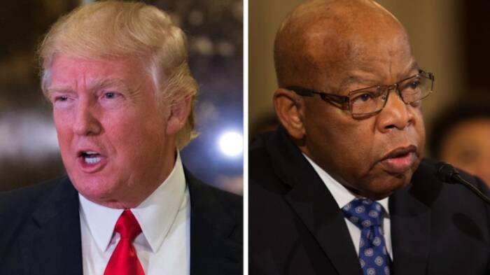 DONLADTRUMPJOHNLEWIS Donald Trump on whether John Lewis' heritage is impressive: "I can't say" 
