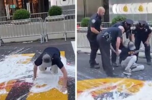Man arrested twice for destroying Black Lives Matter mural painting before Trump Tower