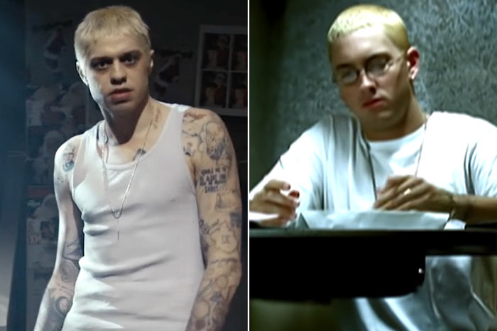 pete-davidson-eminem Eminem Appears in Christmas "Stan" Parody on SNL (Video)  