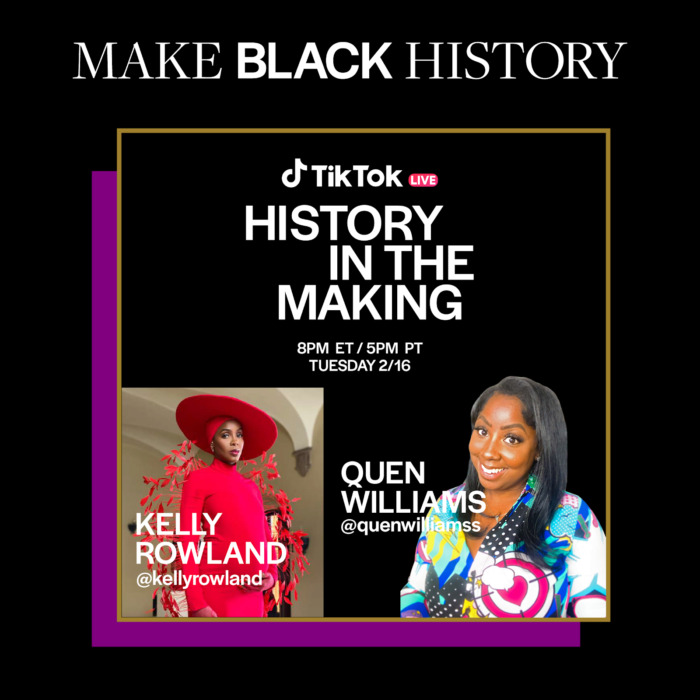 Kelly-Rowland TONIGHT: Kelly Rowland Celebrates her Legacy for TikTok's #MakeBlackHistory  