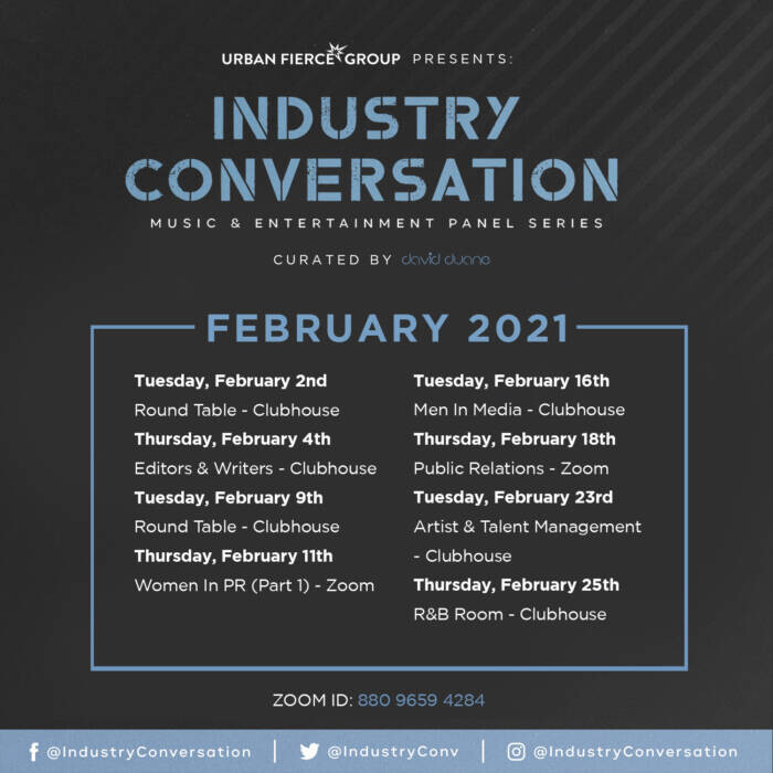 industryconv_feblist Urban Fierce Group Is Back With Their Music Industry Panel Series: Industry Conversation  