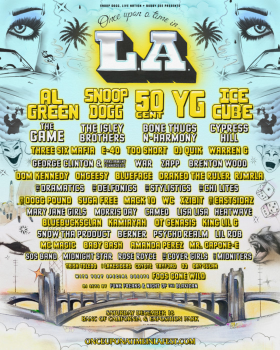 unnamed-2-2 SNOOP DOGG, 50 CENT, YG, DRAKEO THE RULER JOIN AL GREEN, THE ISLEY BROTHERS, & MORE FOR ONCE UPON A TIME IN LA FESTIVAL  