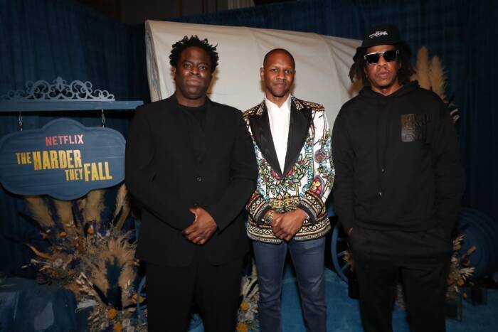 1AtSebcA Shawn “JAY-Z” Carter, Meek Mill, Jadakiss, A$AP Ferg, Conway The Machine, Fabolous and more Attended the VIP Global Launch Party For The Harder They Fall in New York Sponsored by D’USSE  