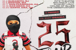 LIL ZAY OSAMA ANNOUNCED AS SUPPORTING ACT ON G HERBO’S MONSTER ENERGY OUTBREAK TOUR, BEGINNING THIS FRIDAY, 11.12