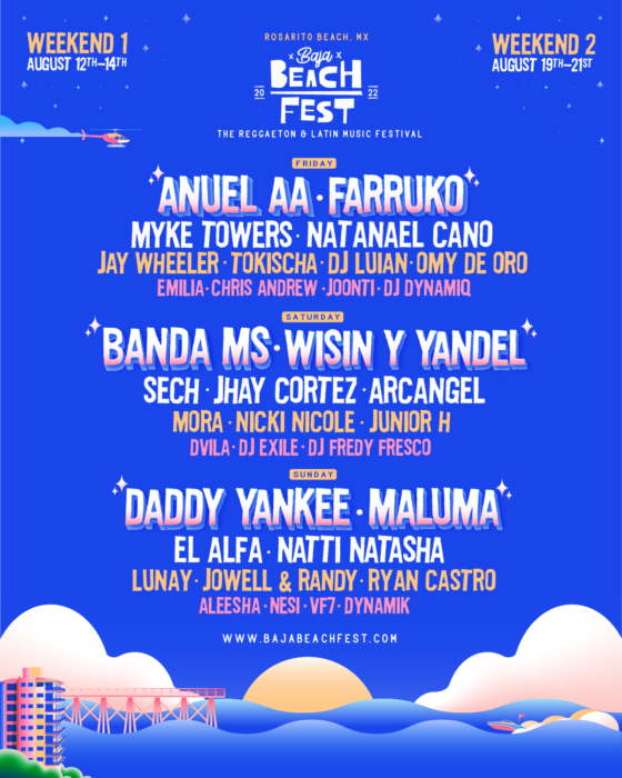 unnamed-1 Daddy Yankee, Anuel AA, Farruko Among Headliners for Baja Beach Fest 2022 