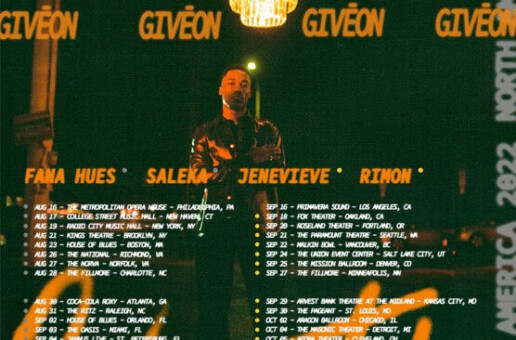 GIVĒON ANNOUNCES MAJOR 2022 NORTH AMERICAN HEADLINE TOUR