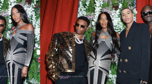 Wizkid Hosts Dinner with Naomi Campbell and Oliver Rousteing at Maison Russe in Celebration of More Love, Less Ego Album Release