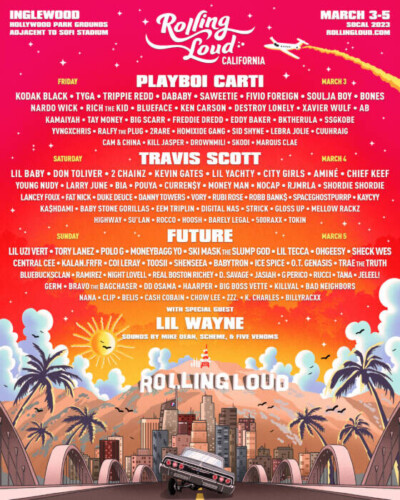 unnamed-33-400x500 Rolling Loud California Recruits Travis Scott, Future, and Playboi Carti to Headline 2023 Festival  
